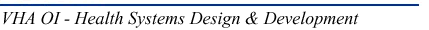 VHA Office of Information - Health Systems Design and Development (HSD&D) Banner