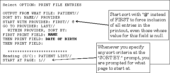 Example of Creating a Report that Displays All Entries (with or without data).