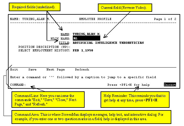 Example of the ScreenMan Screen.