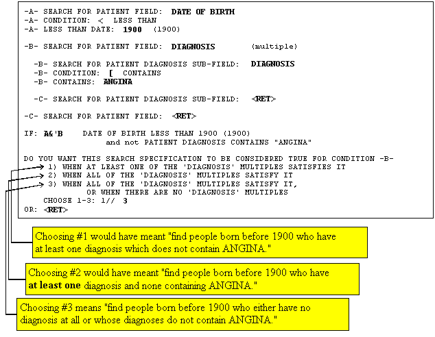 Example of Searching Multiples Using Truth Tests.