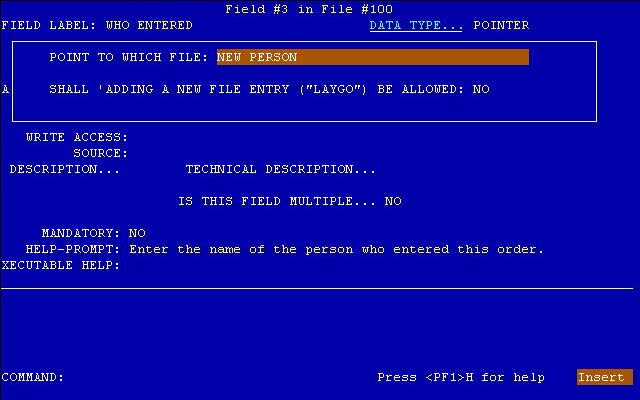 Example of a POINTER TO A FILE DATA TYPE in Screen Mode.